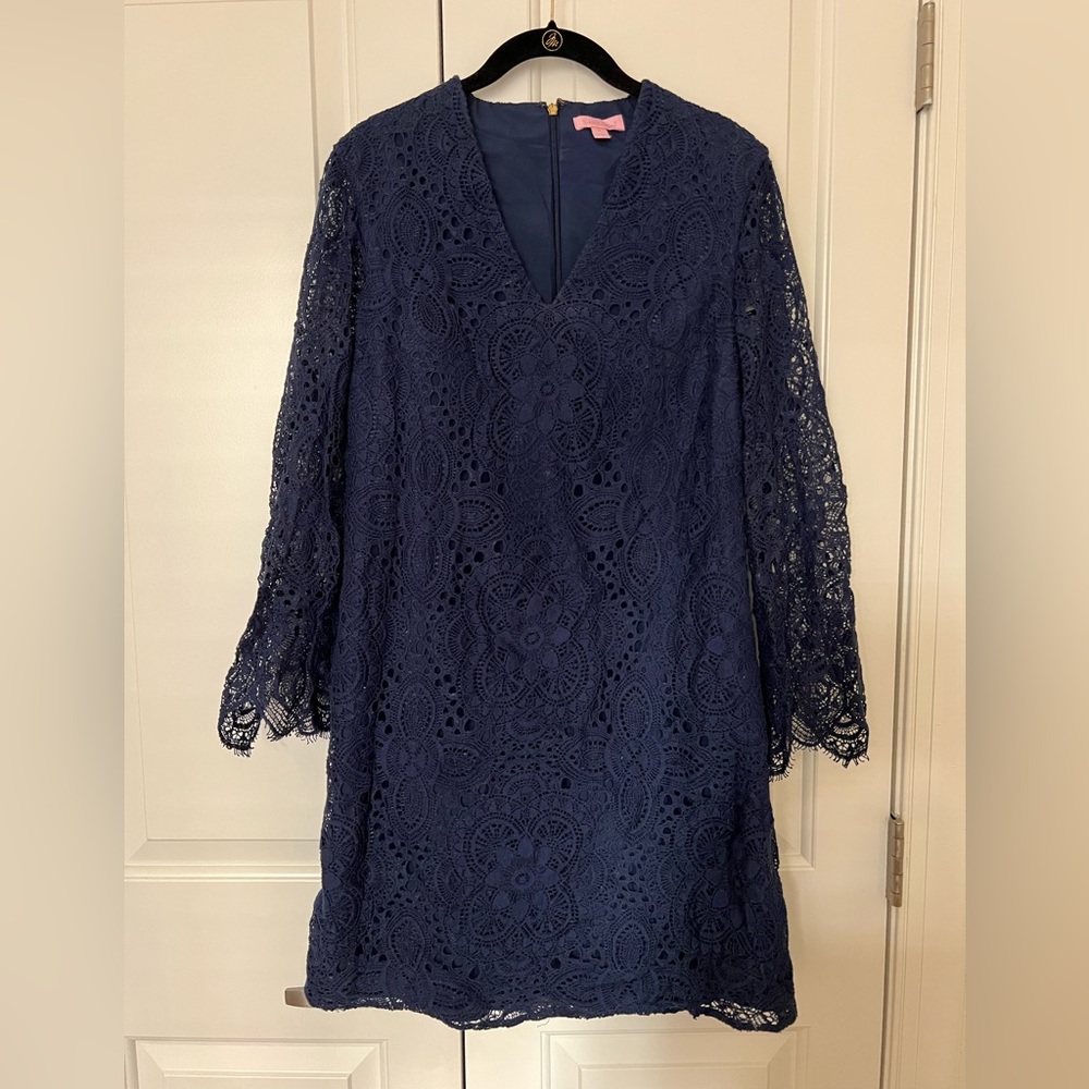 Lilly Pulitzer navy lace dress